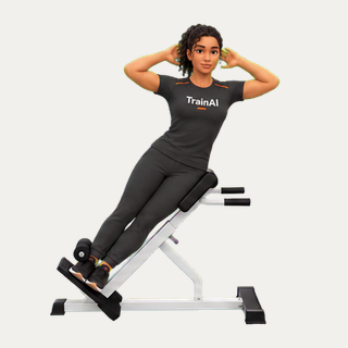 Side bend on 45-degree bench · TrainAI