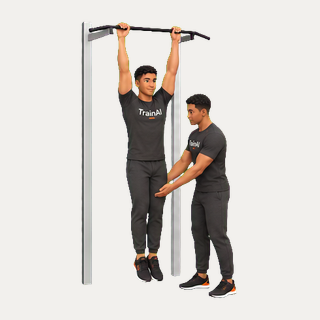 Partner-assisted hanging knee raise · TrainAI
