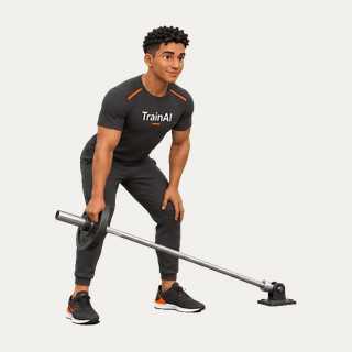 Single-arm landmine row · TrainAI