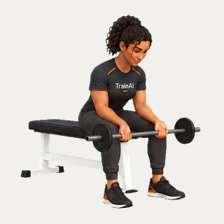 Seated barbell wrist curl · TrainAI