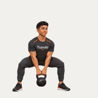 Kettlebell sumo high pull · TrainAI