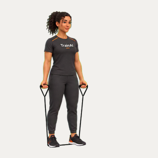 Alternating band biceps curl · TrainAI