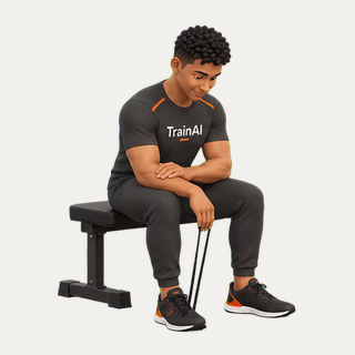Seated band wrist extension · TrainAI