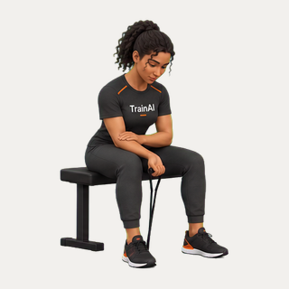 Seated band wrist curl · TrainAI