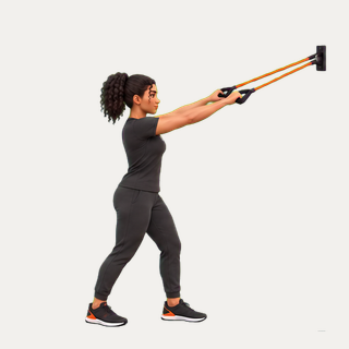 Standing band rear-delt row · TrainAI