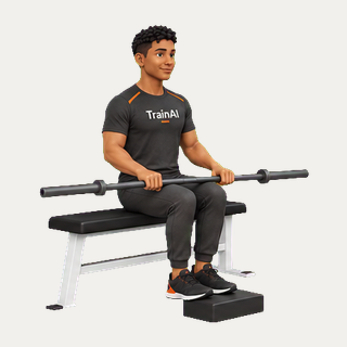 Seated barbell calf raise · TrainAI