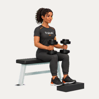 Seated dumbbell calf raise · TrainAI