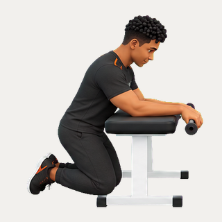 Kneeling barbell wrist extension · TrainAI