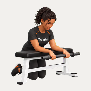 Kneeling barbell wrist curl · TrainAI
