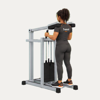 Shoulder-pad machine shrug · TrainAI
