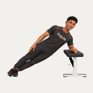 Incline forearm side plank · TrainAI