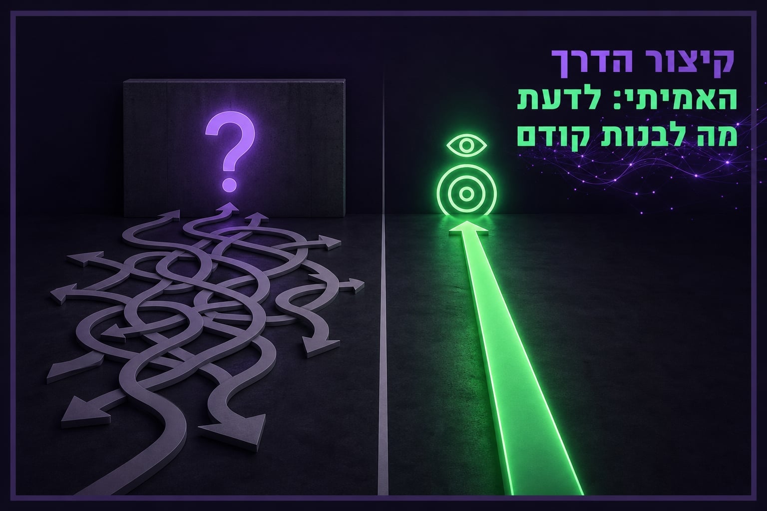 קיצור הדרך האמיתי בפיתוח מוצר: לדעת מה לבנות קודם