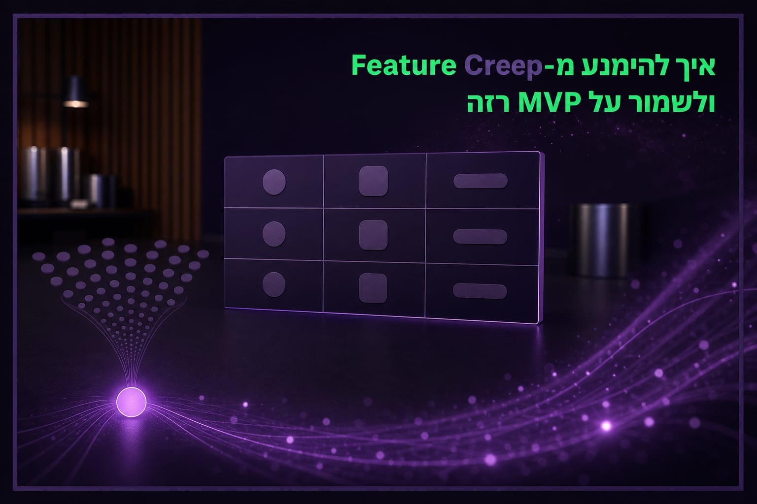 איך להימנע מ-feature creep ולהשאיר את ה-MVP רזה עד הלקוח הראשון