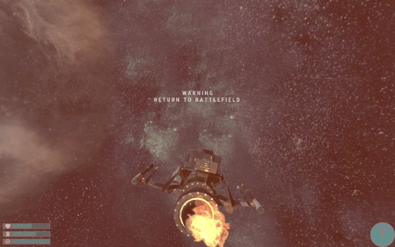 A player trying to leave the map.