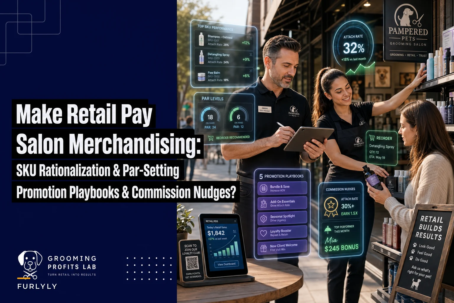 Make Retail Pay: SKU Rationalization, Par‑Setting and Commission Nudges for Grooming Salons