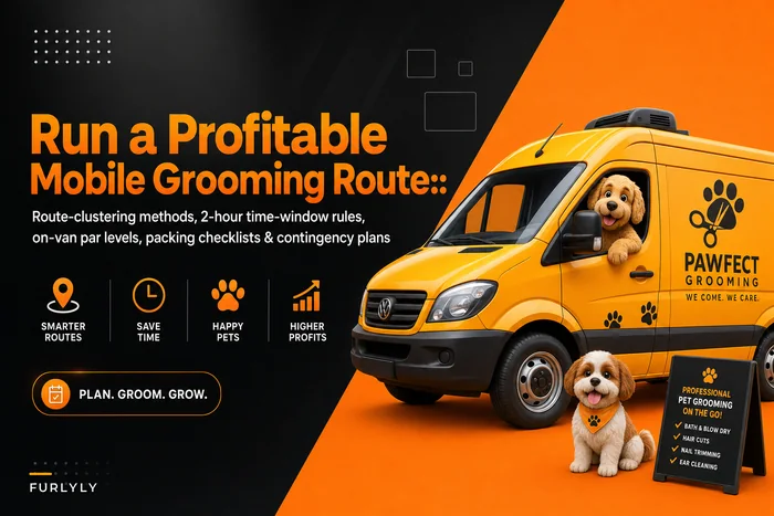 Run a Profitable Mobile Grooming Route: Time‑Window Rules, Route Clustering and On‑Van Inventory Par Levels