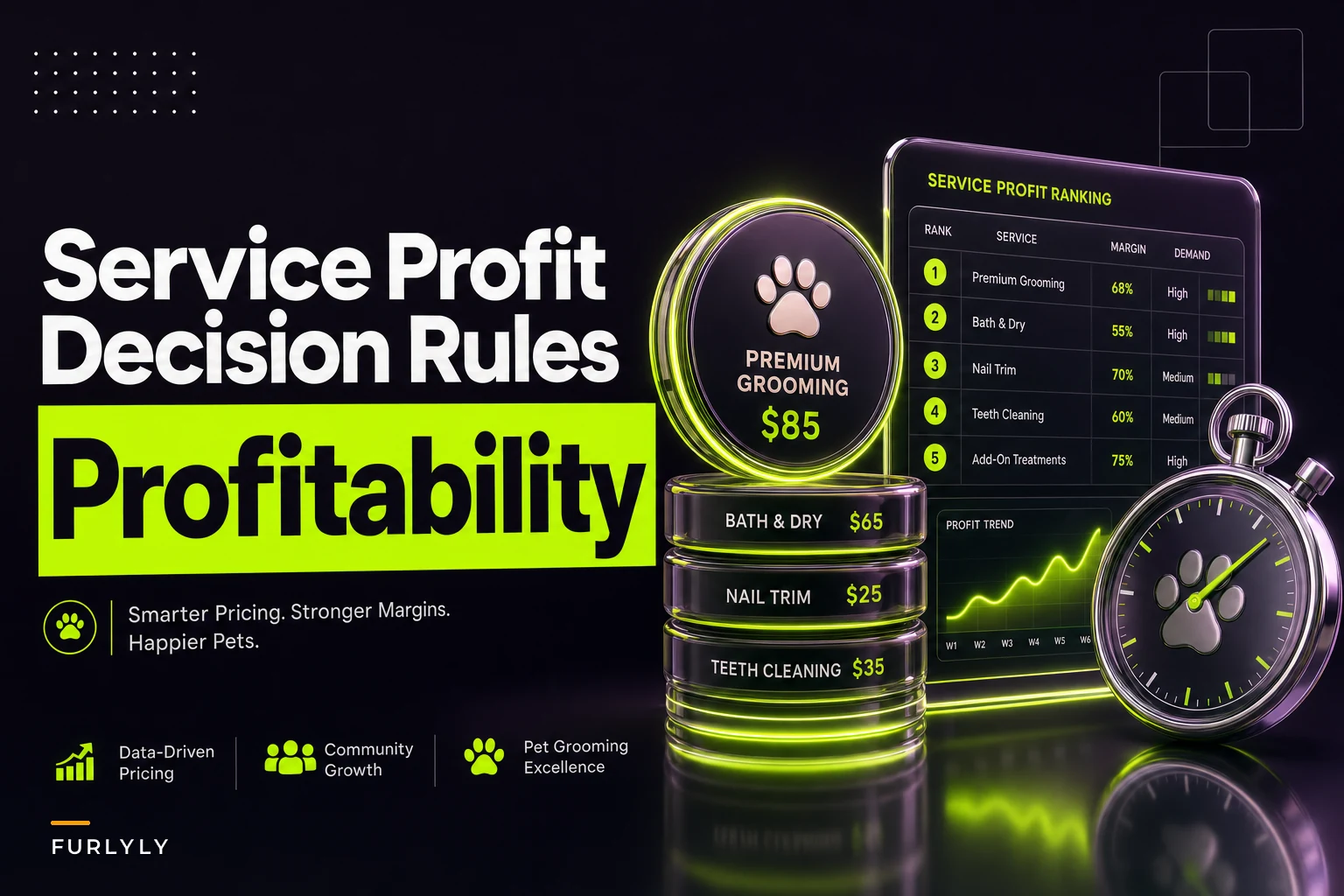 Service‑Level P&Ls for Groomers: How to Calculate Profit per Service and Decide What to Prune or Reprice
