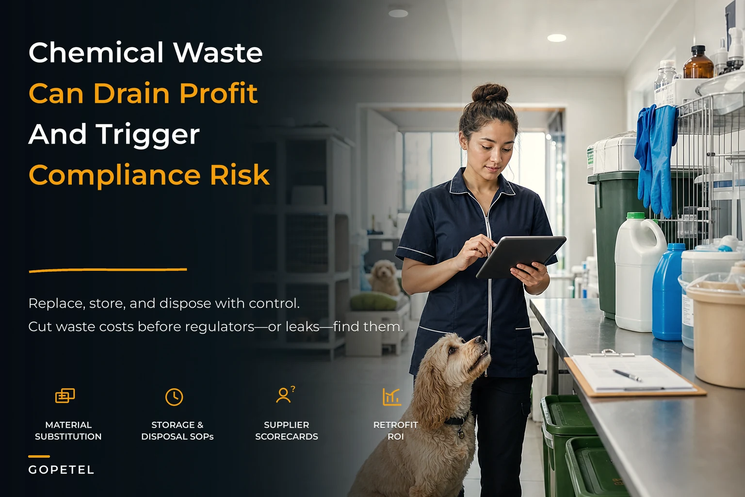 Cut costs and compliance risk: a chemical-waste & sustainability operations playbook for pet hotels