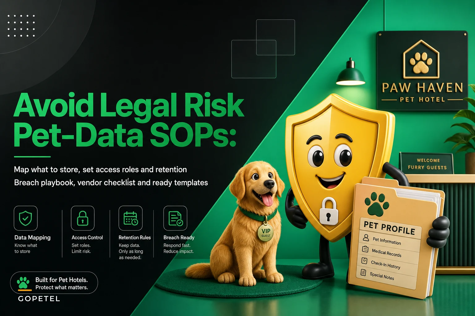 Keep client data out of legal danger: pet-hotel records, access roles and a breach playbook