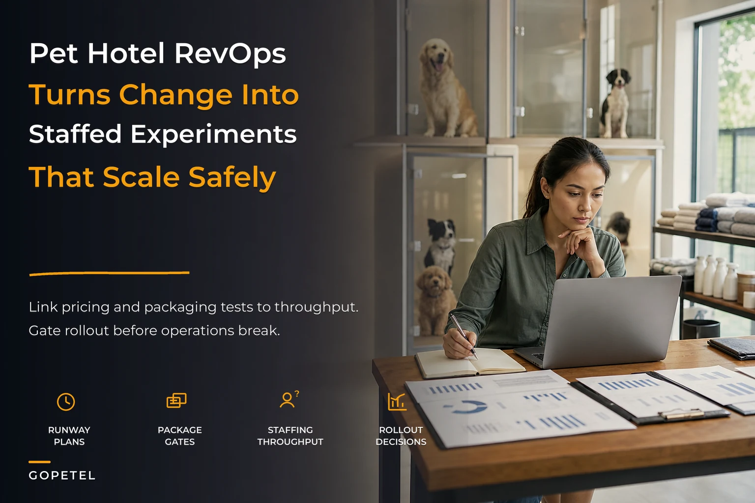 Revenue-operations system for pet hotels