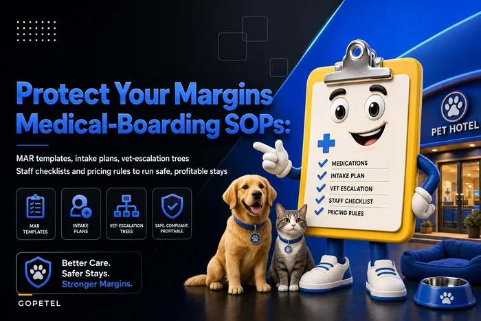 Stop losing money on medical stays: medical-boarding SOPs for chronic care, MARs and vet-escalation trees