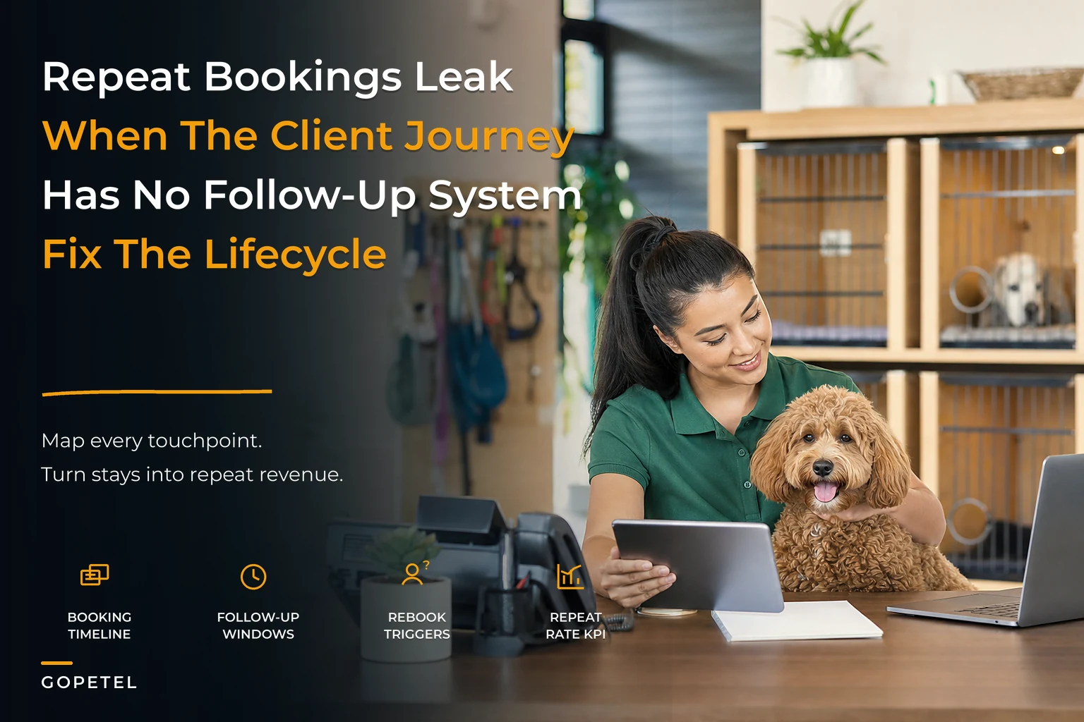 Stop losing repeat bookings: an operational client-lifecycle and rebooking system for pet hotels