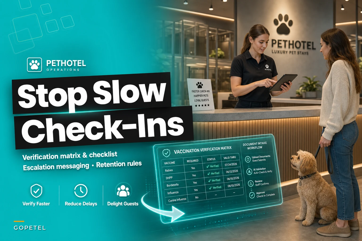 Stop slow check-ins and liability: a vaccination verification matrix and document-intake workflow for boarding