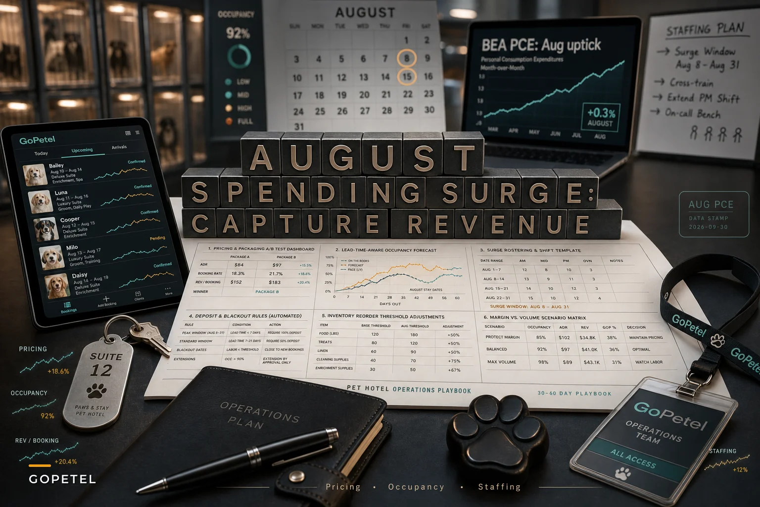 Turn the August consumer‑spending surge into revenue: tactical pricing, packaging and staffing moves for pet hotels