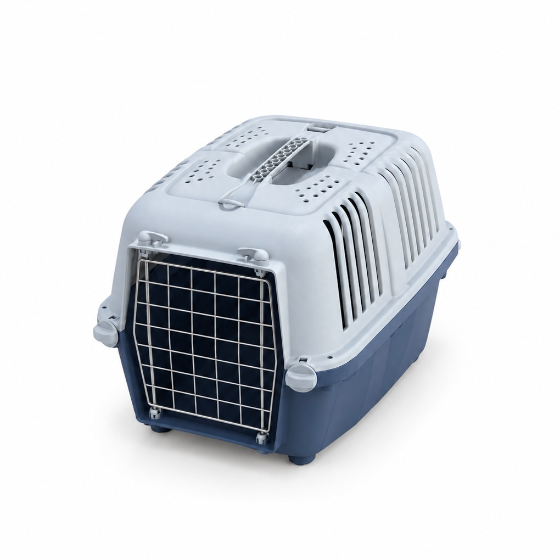 Plastic Pet Carrier with Metal Door