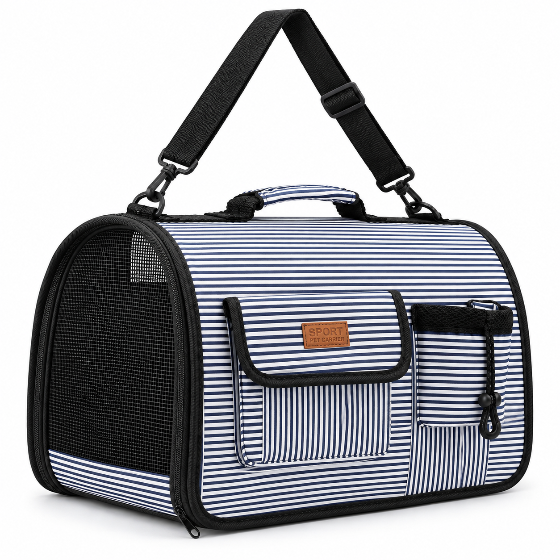 Striped Sport Pet Carrier