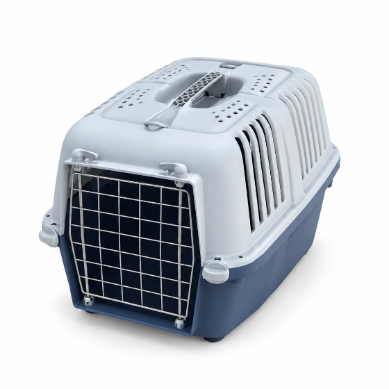 Plastic Pet Carrier with Metal Door
