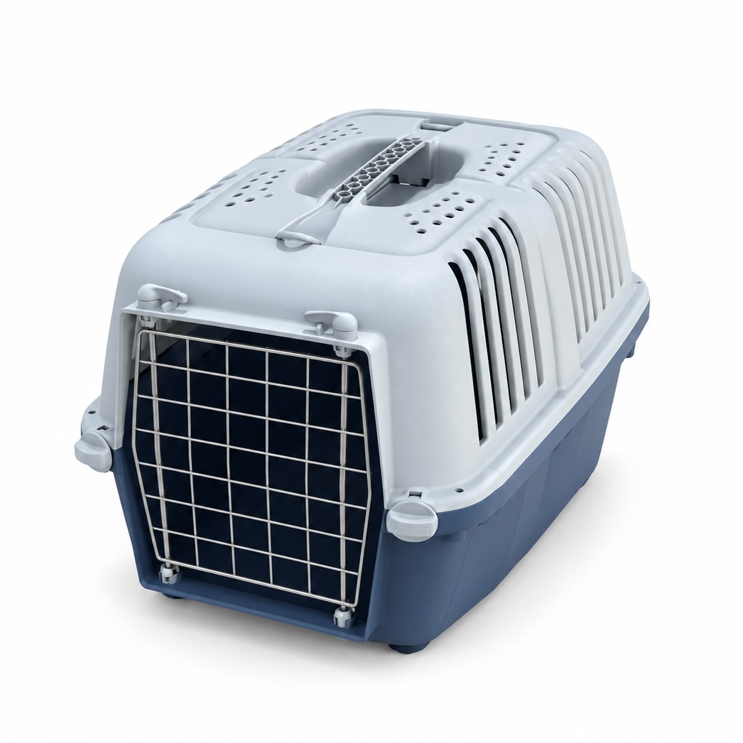 Plastic Pet Carrier with Metal Door