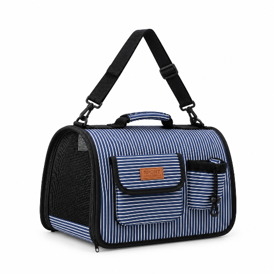 Striped Sport Pet Carrier