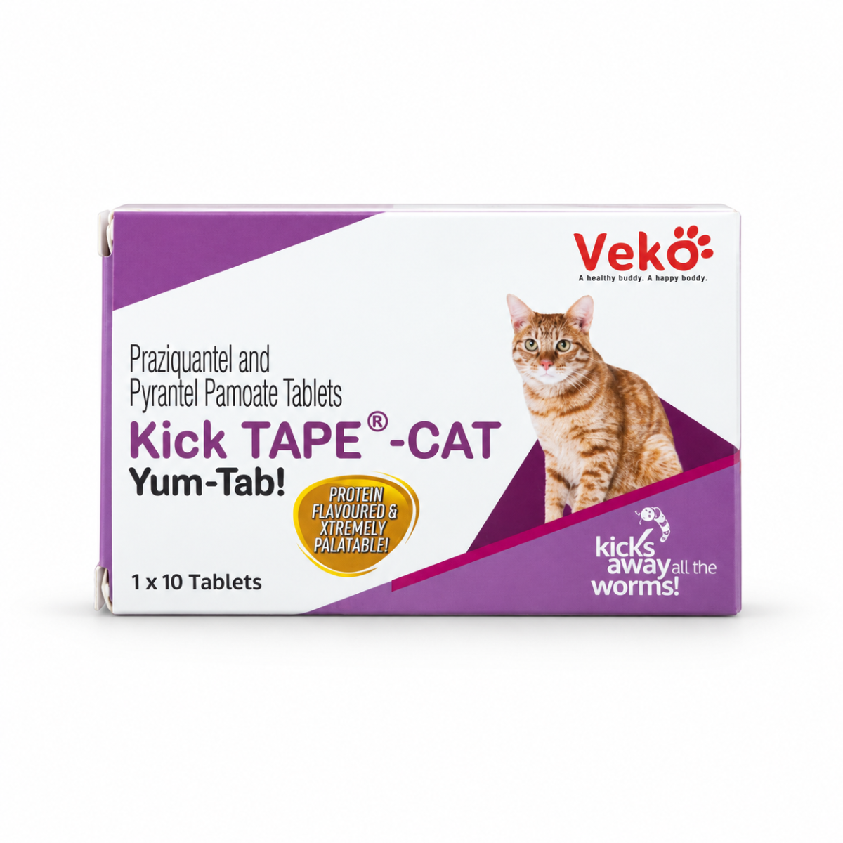 Veko Kick Tape-Cat Deworming Tablet