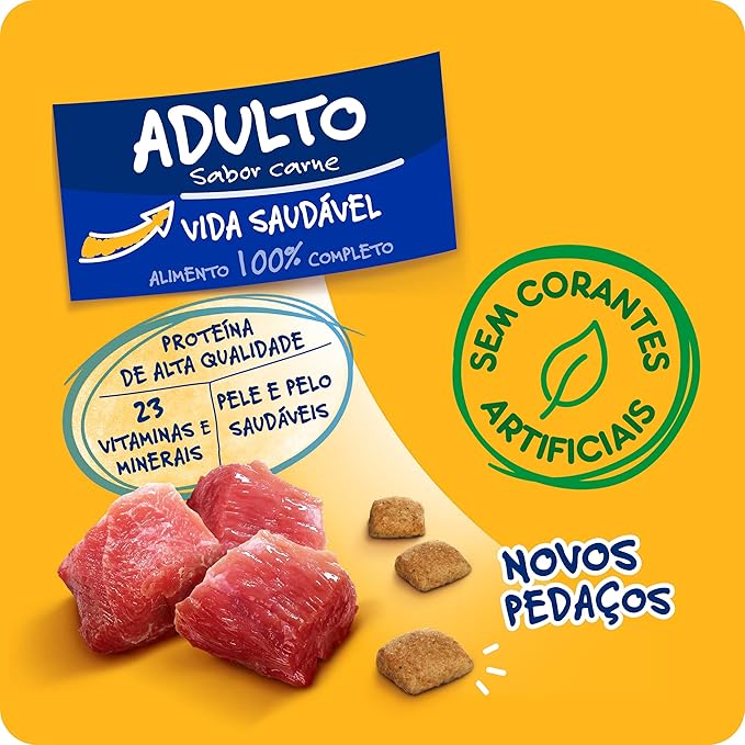 Ração Pedigree Nutrição Essencial Carne para Cães Adultos - imagem 3