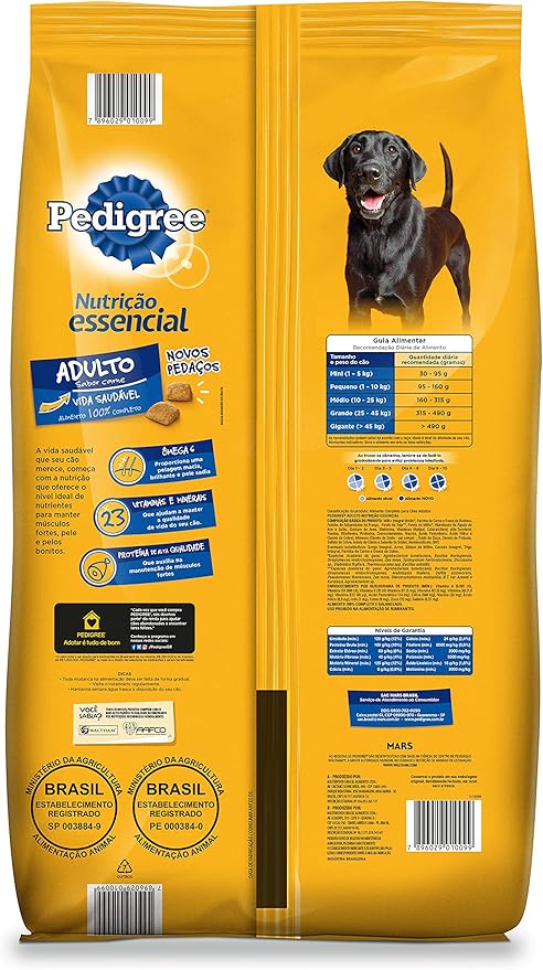 Ração Pedigree Nutrição Essencial Carne para Cães Adultos - imagem 4