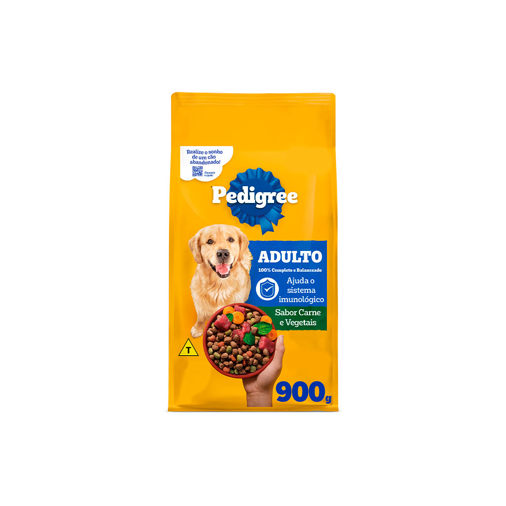 Ração Pedigree Carne e Vegetais Cães Adultos Raças Médias e Grandes