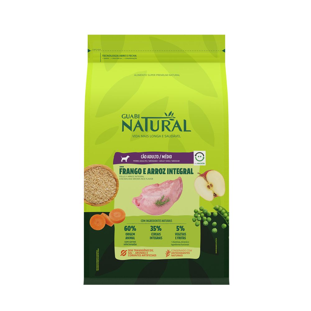 Ração Guabi Natural Cães Adultos Médio Frango E Arroz 2.50kg
