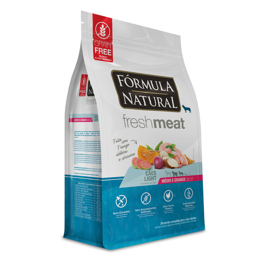 Ração Fórmula Natural Fresh Meat Light Cães Médio E Grande Frango 2.5kg