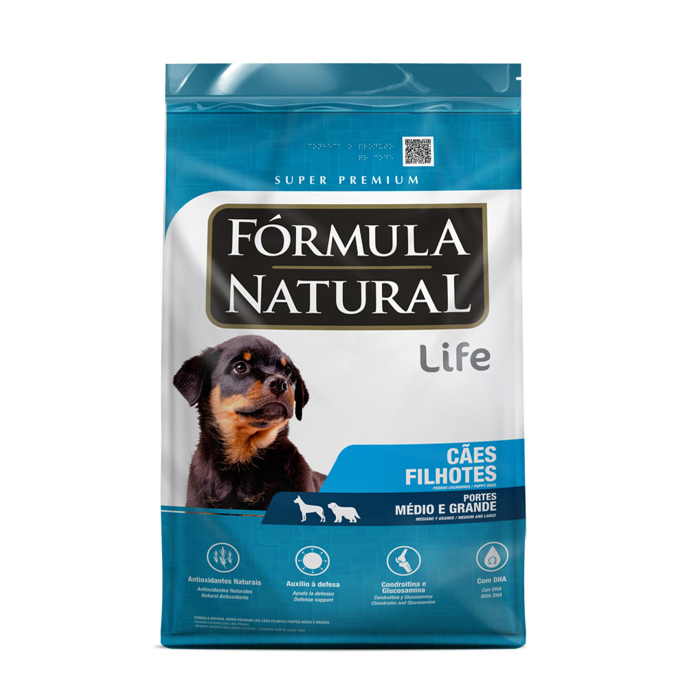 Ração Fórmula Natural Life Cães Filhotes Médio E Grande 2.5kg