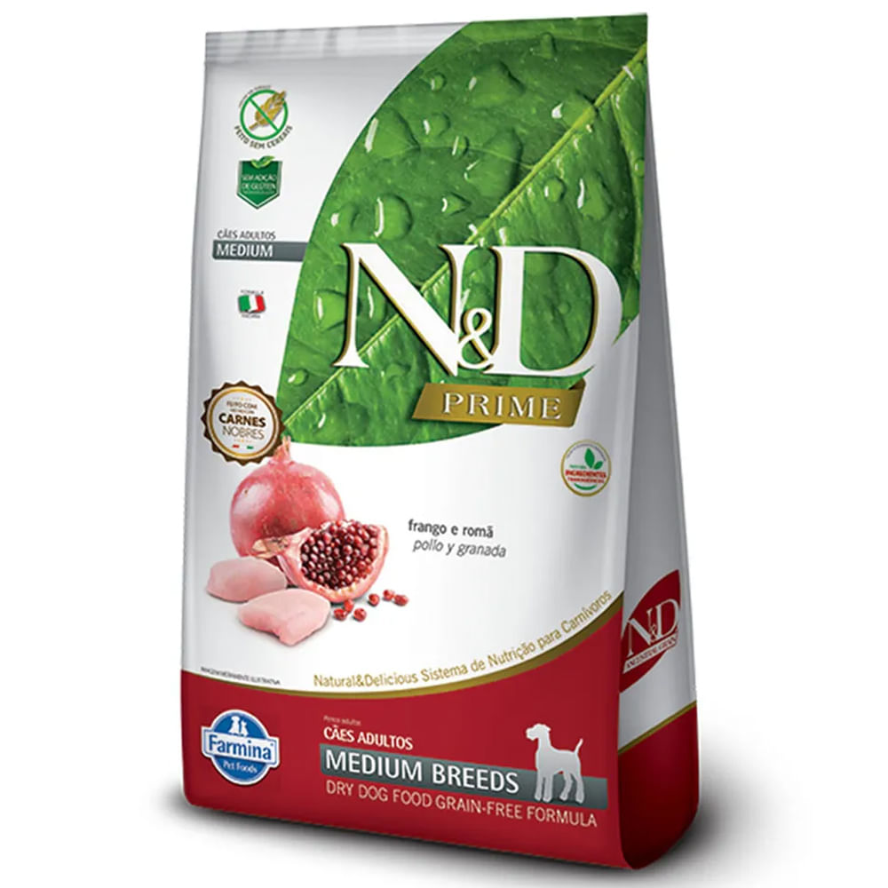 Ração N&D Prime Cães Adultos Medium Frango 2.5kg