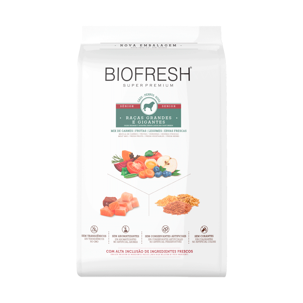 Ração Biofresh Cães Sênior Raças Grandes E Gigantes 3kg