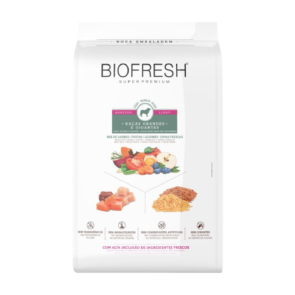 Ração Biofresh Light Cães Adultos Raças Grandes E Gigantes 3kg