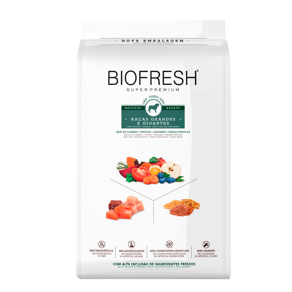 Ração Biofresh Cães Adultos Raças Grandes E Gigantes 3kg