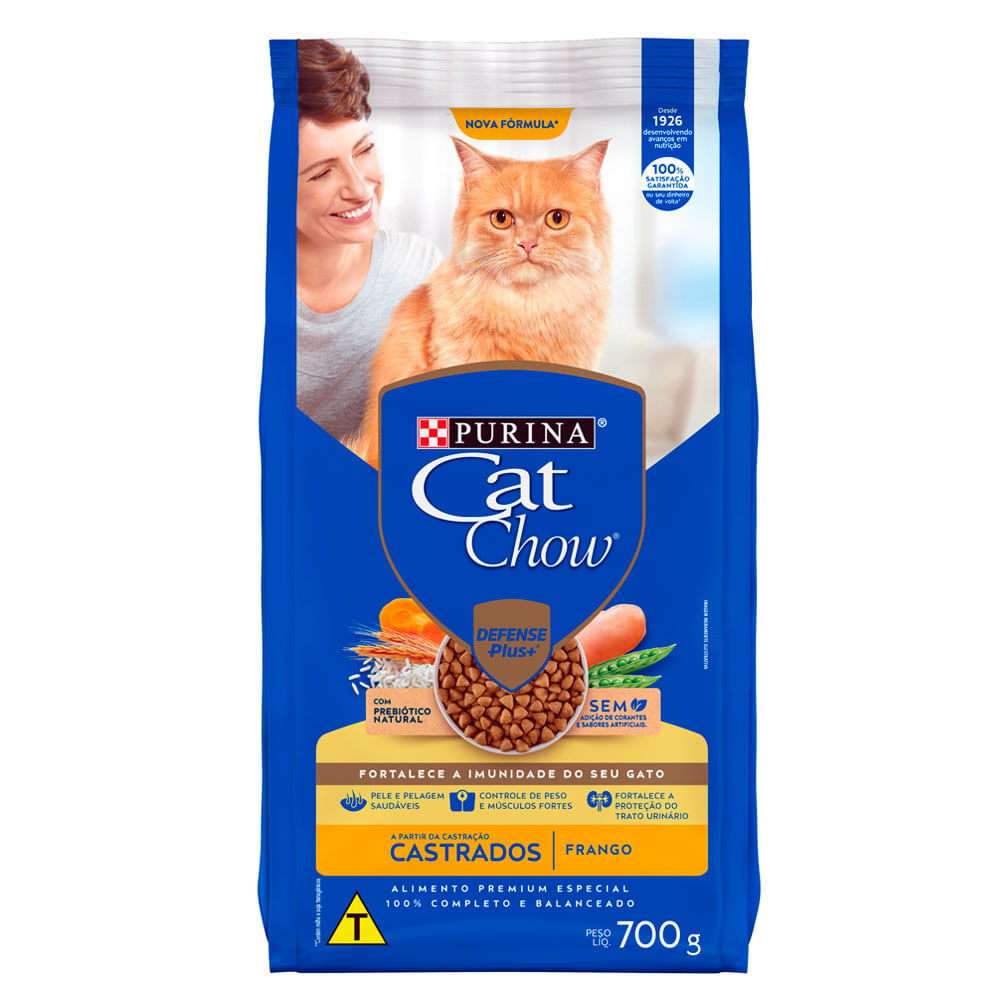 Ração Cat Chow Castrados Frango 700g