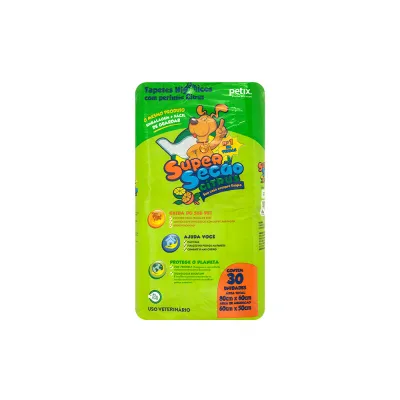 Tapete Higiênico Super Secão Citrus Para Cães 30 Unidades