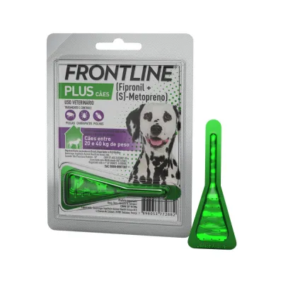 Antipulgas E Carrapatos Frontline Plus Cães Entre 20 E Único