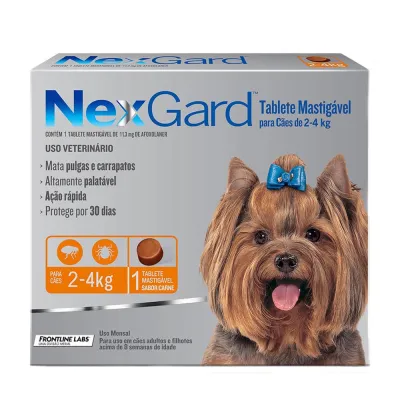 Antipulgas E Carrapatos Nexgard 11,3 Mg Para Cães De 2 A 4 Kg 1 Tablete