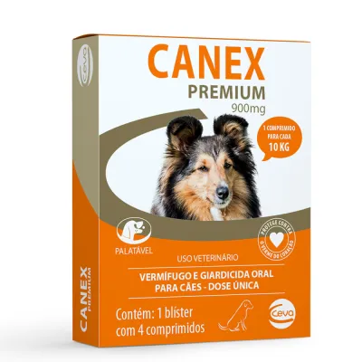Vermífugo Canex Premium 900 Mg Cães Ate 10 Kg