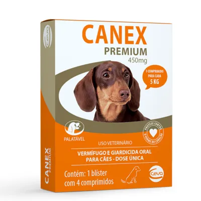 Vermífugo Canex Premium 450 Mg Cães Ate 5 Kg
